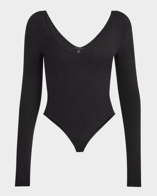 Modal Rib V-Neck Bodysuit